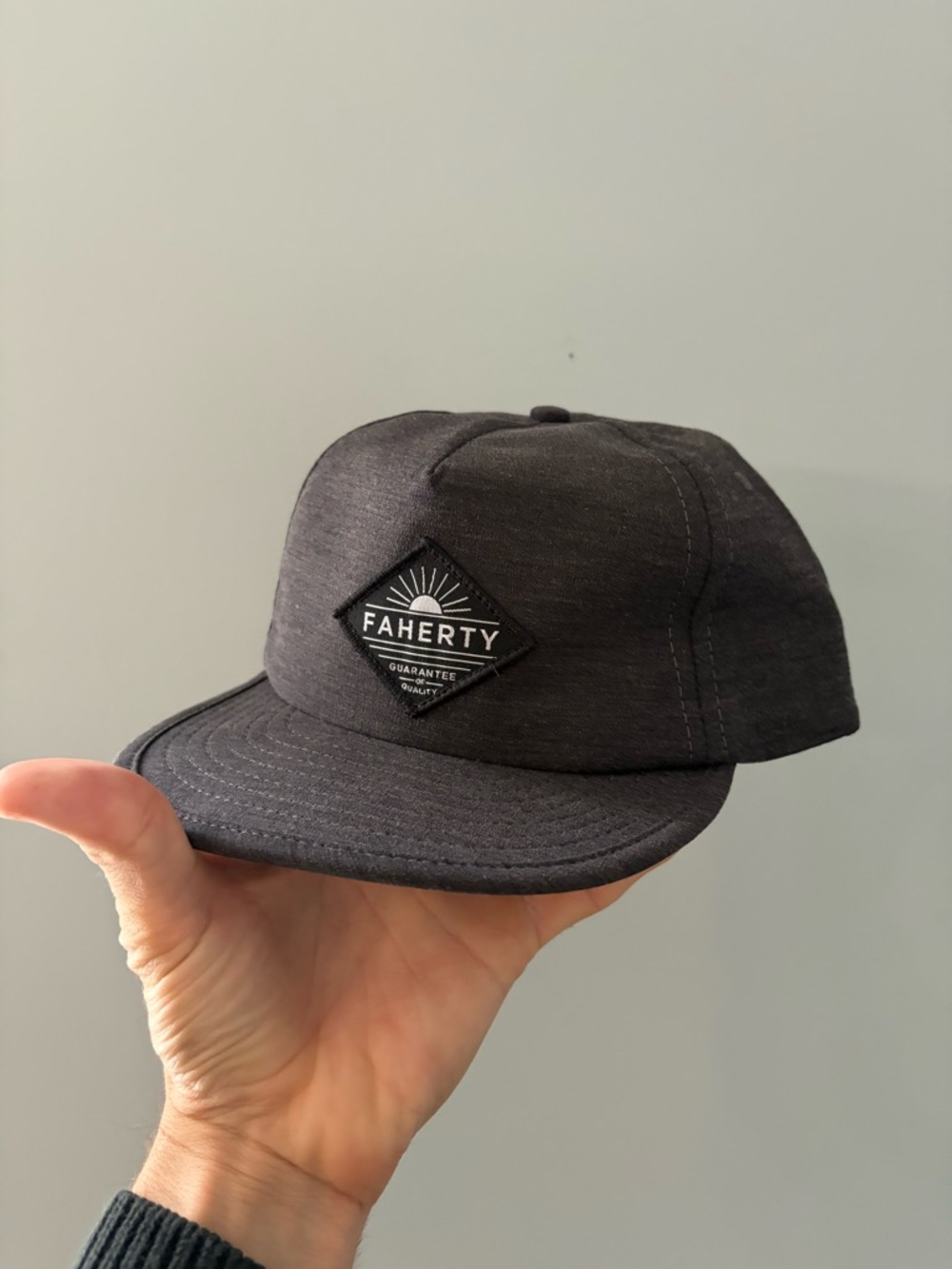 Faherty Black and Gray Interior Logo Cap